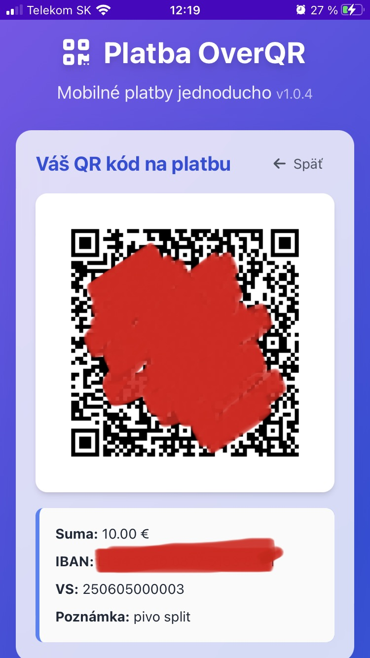 Platba LeQR.SK — screenshot 3
